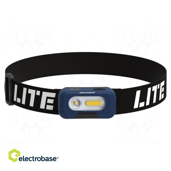 Torch: LED headtorch | 15h | L: 41mm | 15lm,75lm,150lm | IP54 | 6000K