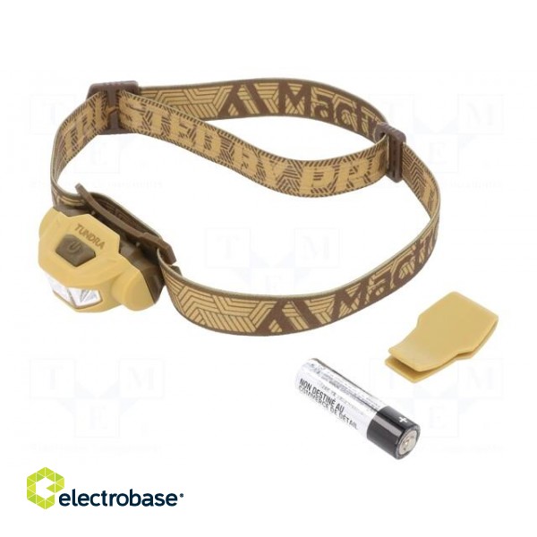 Torch: LED headtorch | 215lm | 60x38x30mm | beige image 1