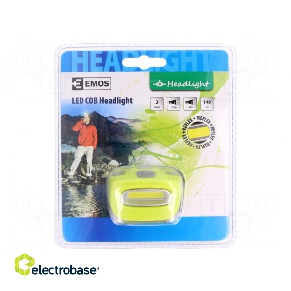 Torch: LED headtorch | 38h | 140lm | 59x40x40mm | 2W
