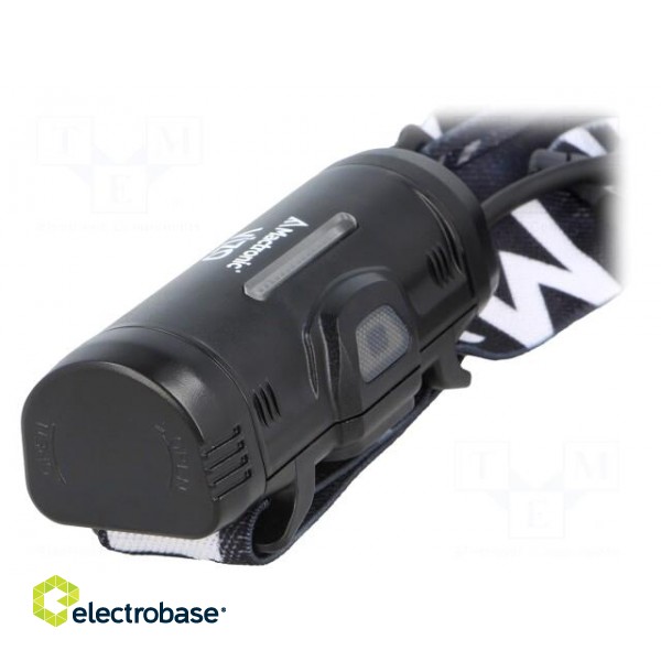 Torch: LED headtorch | 400lm | 95x32x35mm | Colour: black | 3W image 4