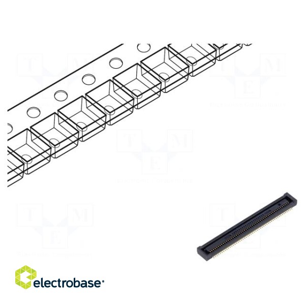 Connector: PCB to PCB | female | PIN: 100 | 0.4mm | DF40 | -30÷85°C | SMT