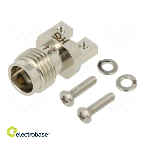 Connector: coaxial | female | angled | socket | on PCBs | 50Ω | 50GHz