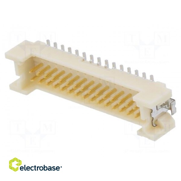 Socket | wire-board | male | DF13 | 1.25mm | PIN: 30 | SMT | on PCBs paveikslėlis 1