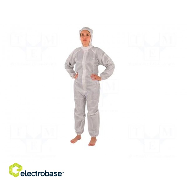 Coat | ESD | L | Features: dissipative | Application: cleanroom | white image 1