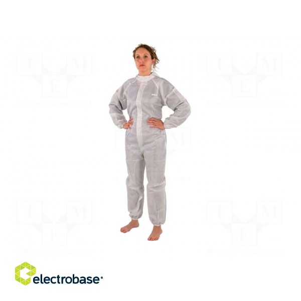 Coat | ESD | L | Features: dissipative | Application: cleanroom | white paveikslėlis 2