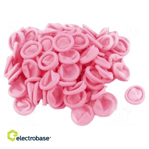 Thimbles | ESD | M | 720pcs | Features: dissipative | latex | pink | 