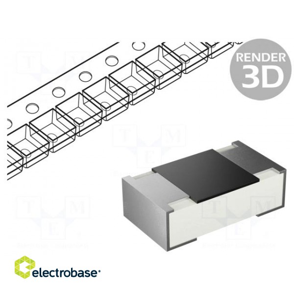 Resistor: thick film; SMD; 0805; 475kΩ; 0.125W; ±1%; -55÷125°C paveikslėlis 2