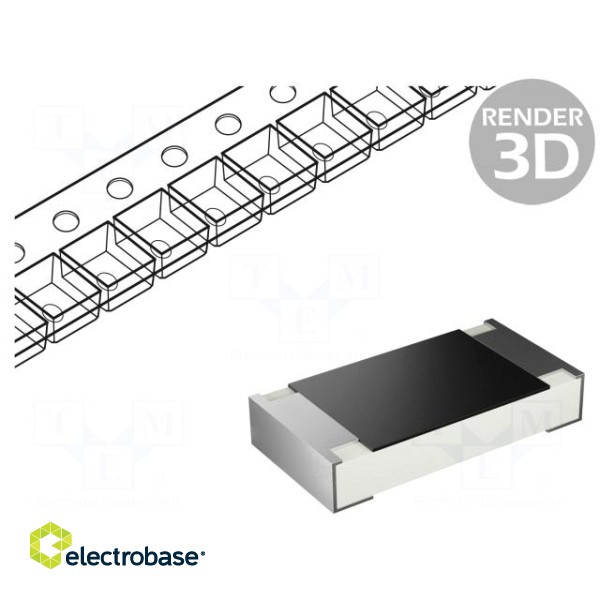 Resistor: thick film; SMD; 1206; 1.3Ω; 0.25W; ±1%; -55÷125°C paveikslėlis 2
