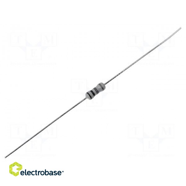 Resistor: carbon film | THT | 16Ω | 0.25W | ±5% | Ø2.5x6.8mm | axial