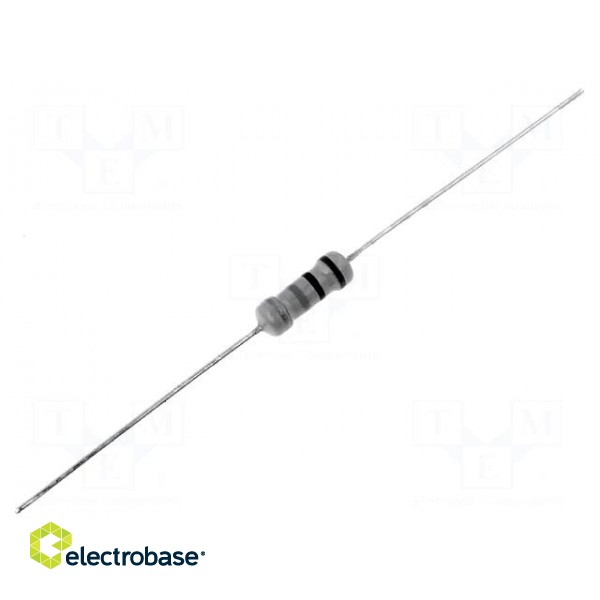 Resistor: carbon film | THT | 4.7kΩ | 0.5W | ±5% | Ø3x9mm | axial