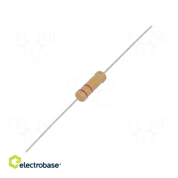 Resistor: carbon film | THT | 220kΩ | 2W | ±5% | Ø5x15mm | axial