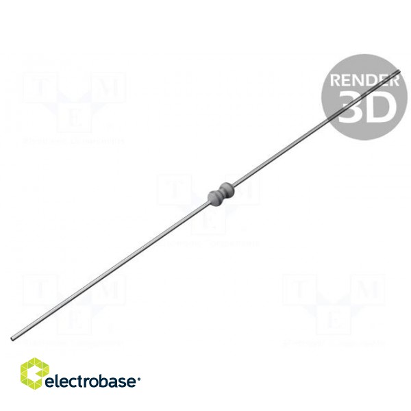 Resistor: metal film | THT | 39kΩ | 0.4W | ±1% | Ø1.9x3.7mm | 50ppm/°C