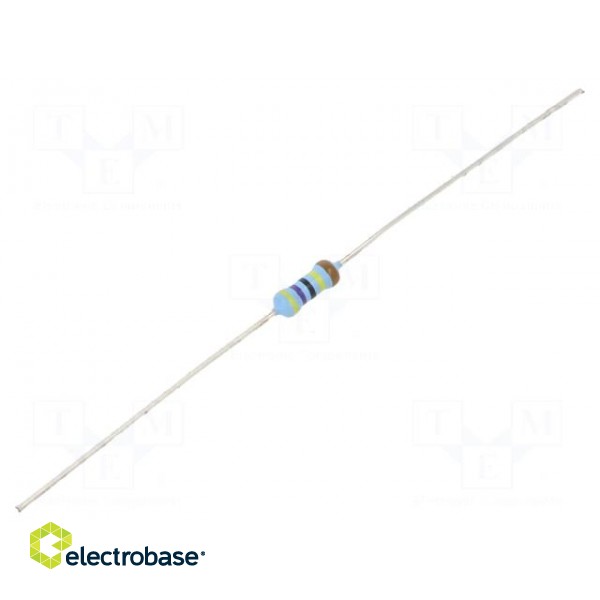 Resistor: thin film | THT | 4.7MΩ | 600mW | ±1% | Ø2.5x6.5mm | 50ppm/°C
