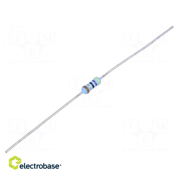 Resistor: thin film | THT | 47Ω | 600mW | ±1% | Ø2.5x6.5mm | 50ppm/°C
