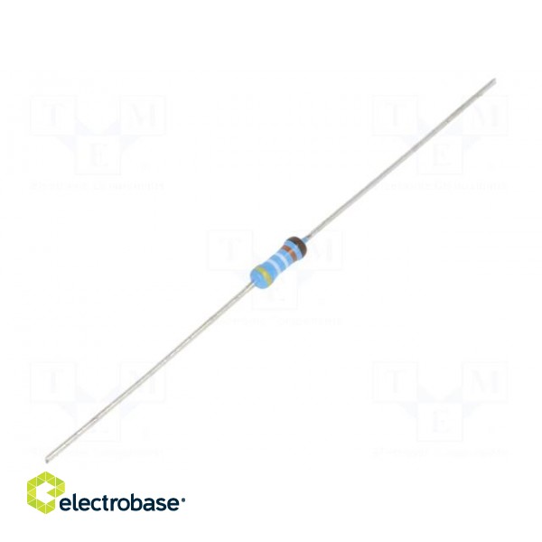 Resistor: thin film | THT | 499kΩ | 600mW | ±1% | Ø2.5x6.5mm | 50ppm/°C
