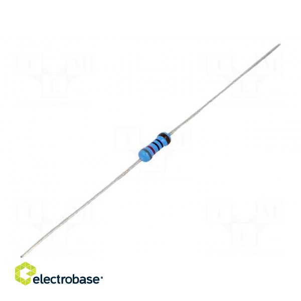 Resistor: thin film | THT | 820Ω | 600mW | ±1% | Ø2.5x6.5mm | 50ppm/°C