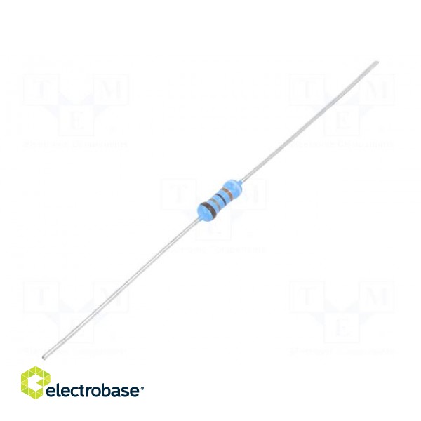 Resistor: thin film | THT | 93.1Ω | 600mW | ±1% | Ø2.5x6.5mm | 50ppm/°C