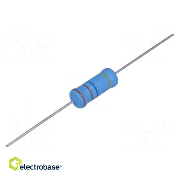 Resistor: metal glaze | THT | 33MΩ | 1W | ±5% | Ø6.8x19mm | 200ppm/°C