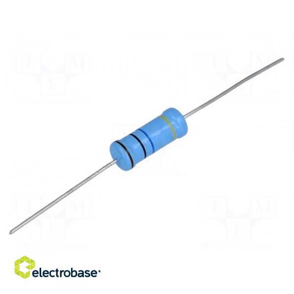 Resistor: metal glaze | THT | 5.1MΩ | 1W | ±5% | Ø6.8x19mm | 200ppm/°C