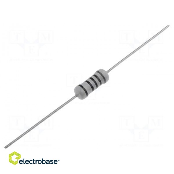 Resistor: metal film | THT | 11Ω | 2W | ±1% | Ø5x12mm | 50ppm/°C | axial