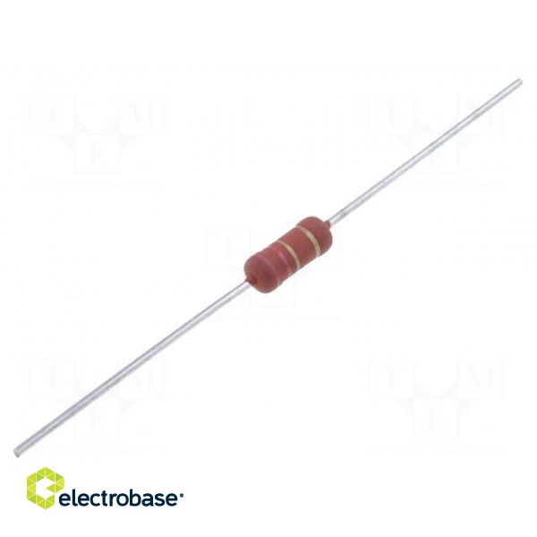 Resistor: power metal | THT | 33Ω | 1W | ±5% | Ø2.5x8mm | 250ppm/°C | axial
