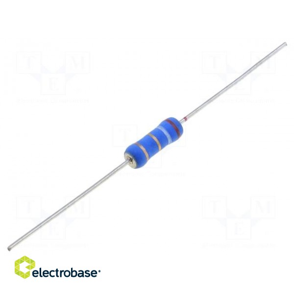 Resistor: power metal | THT | 75Ω | 2W | ±5% | Ø4x11mm | 350ppm/°C | axial