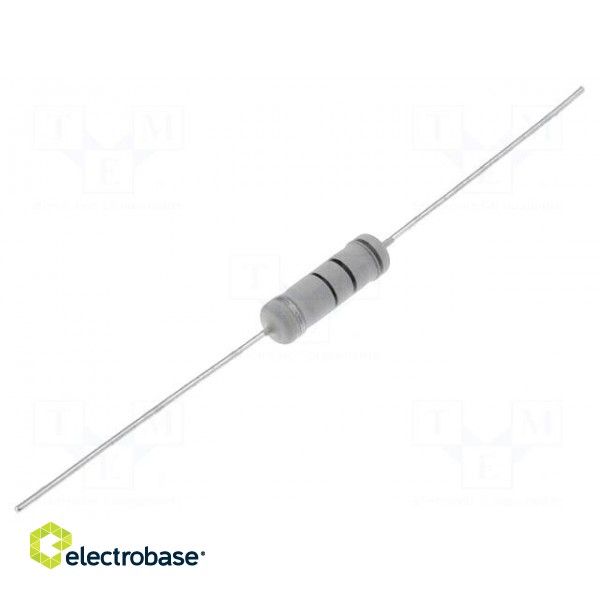 Resistor: metal oxide | THT | 22Ω | 3W | ±5% | Ø5x15mm | axial