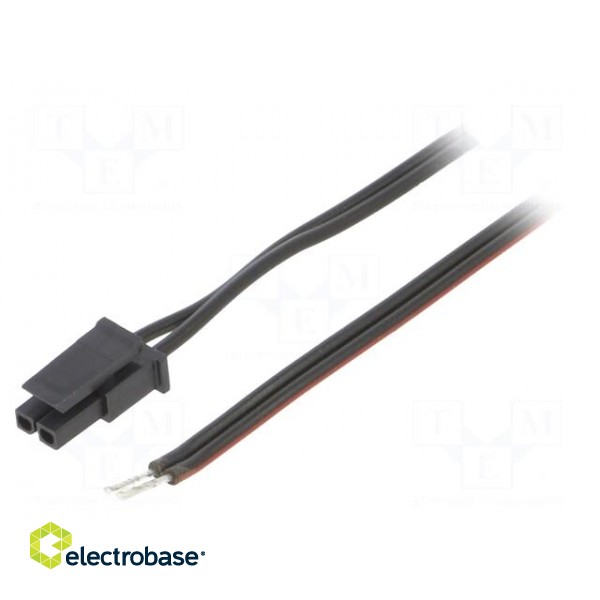 Cable | Micro-Fit 3.0 | cables,female | PIN: 2 | 0.8m | 4A | TLYp | 0.35mm2