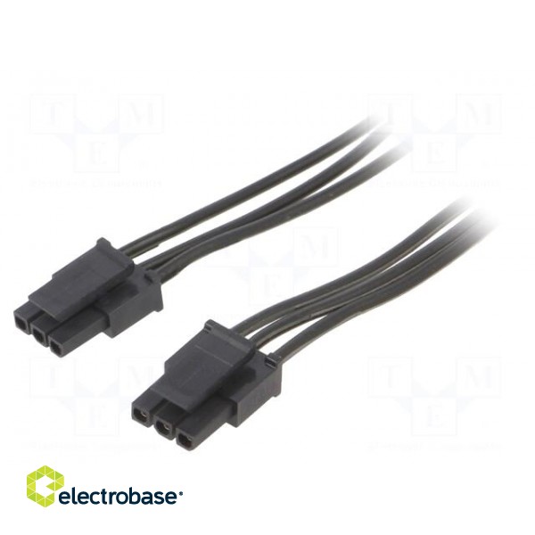 Cable | Micro-Fit 3.0 | female-female | PIN: 3 | 0.2m | 4A | TLYp | 0.35mm2