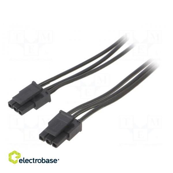 Cable | Micro-Fit 3.0 | female-female | PIN: 3 | 0.6m | 4A | TLYp | 0.35mm2