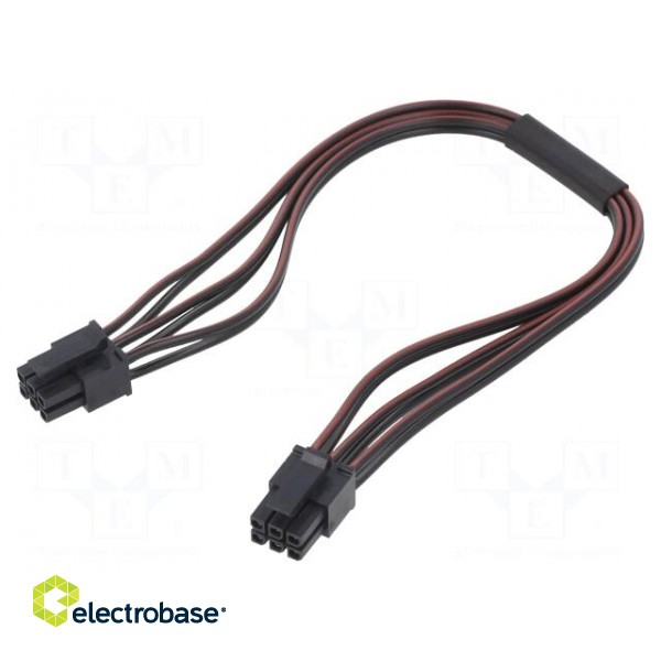 Cable | Micro-Fit 3.0 | female-female | PIN: 6 | 0.2m | 4A | TLYp | 0.35mm2