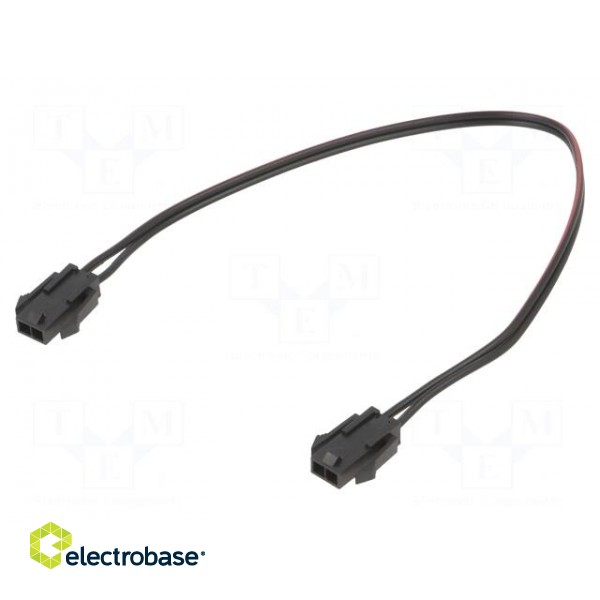 Cable | Micro-Fit 3.0 | male-male | PIN: 2 | 0.2m | 4A | Insulation: PVC