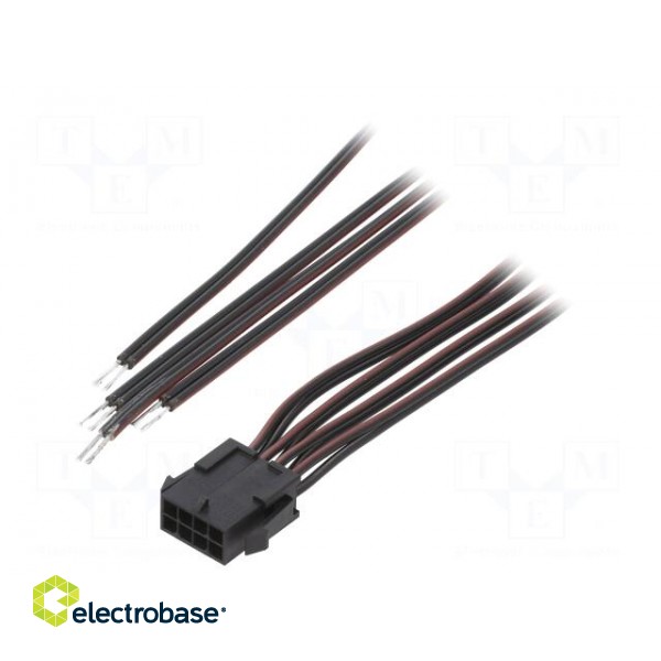 Cable | Micro-Fit 3.0 | male,cables | PIN: 8 | 0.4m | 4A | Insulation: PVC