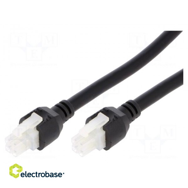 Cable | Mini-Fit Jr | female | PIN: 4 | Len: 2m | 7.5A | Insulation: PVC