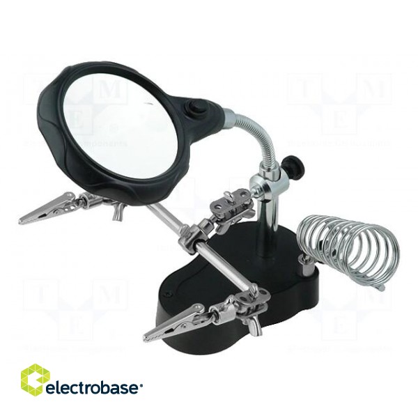PCB holder with magnifying glass | 65mm image 1