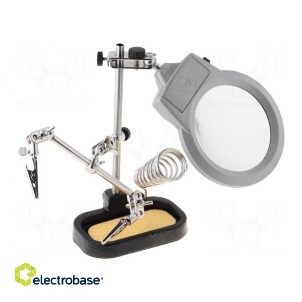 PCB holder with magnifying glass | 90mm