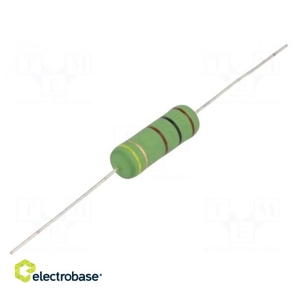 Resistor: wire-wound | high voltage | THT | 75Ω | 5W | ±5% | Ø8.5x25mm
