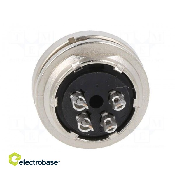 Connector: M16 | socket | female | soldering | PIN: 4 | 6A | 150V | straight image 5