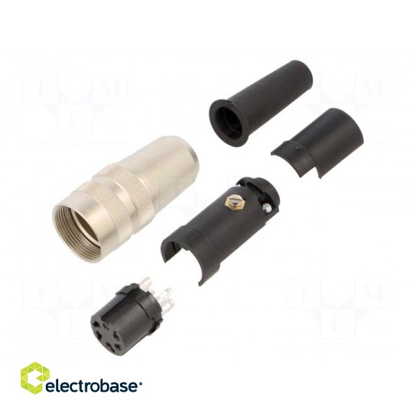 Connector: M16 | plug | female | soldering | for cable | PIN: 5 | 6A | 150V