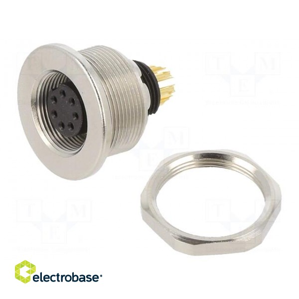 Connector: M9 | socket | female | Plating: gold-plated | 125V | IP67 фото 1
