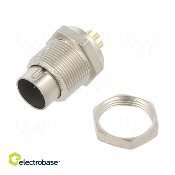 Connector: M9 | socket | male | Plating: gold-plated | 125V | IP40 | PIN: 7 image 1