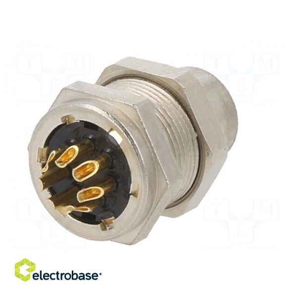Connector: M9 | socket | male | Plating: gold-plated | 125V | IP40 | PIN: 7 фото 6