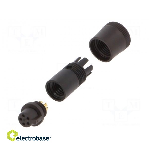 Connector: circular | 719 | 60V | PIN: 5 | plug | female | soldering | 3A