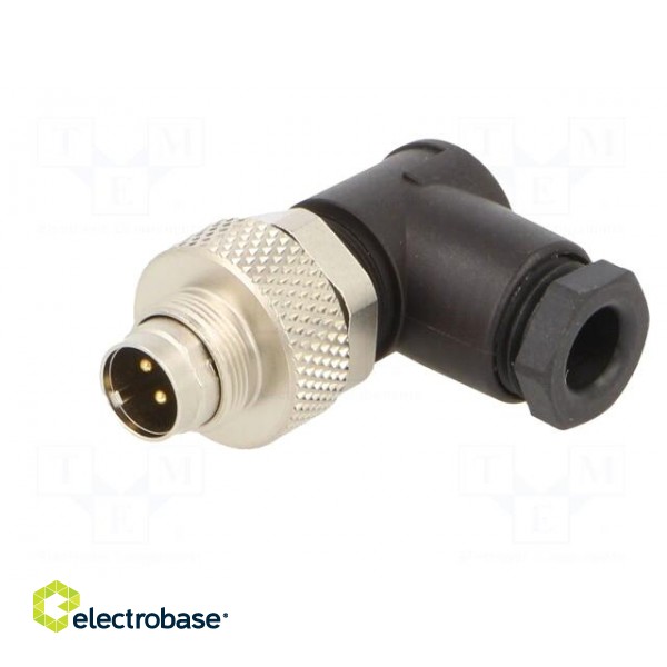 Connector: M9 | plug | male | Plating: gold-plated | 125V | IP67 | PIN: 4 image 2