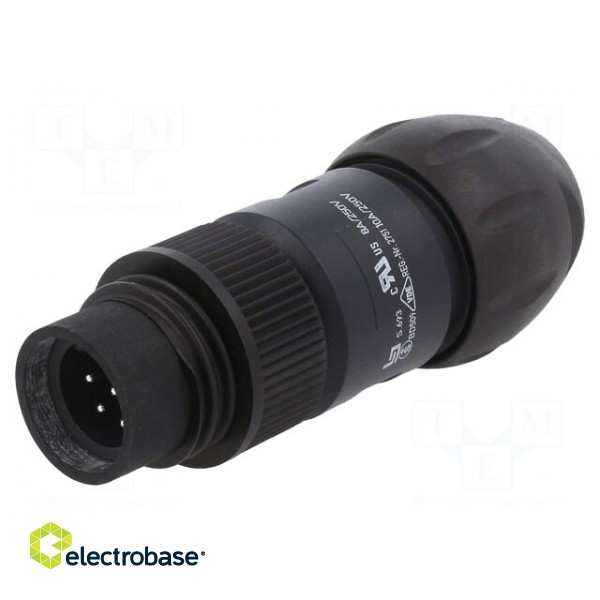 Connector: circular | 692,693,RD24 | 250V | PIN: 7 | plug | male | 10A image 1