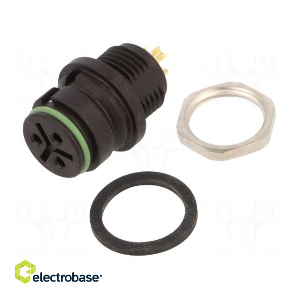 Connector: circular | 720 | 250V | PIN: 3 | socket | female | soldering фото 1