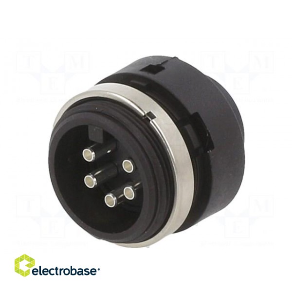 Connector: circular | 678 | 150V | PIN: 5 | socket | male | soldering | 6A фото 6