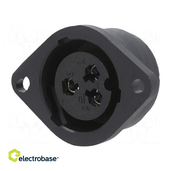 Connector: circular | 690 | 250V | PIN: 3 | socket | female | soldering image 1
