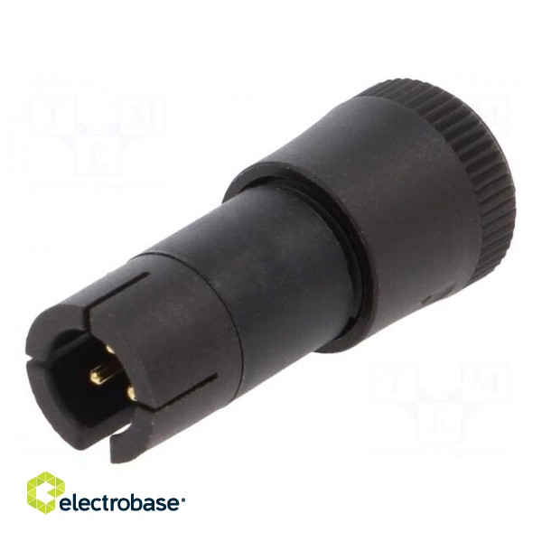 Plug | Connector: circular | 719 | male | PIN: 3 | unshielded | 3A | IP40 image 1