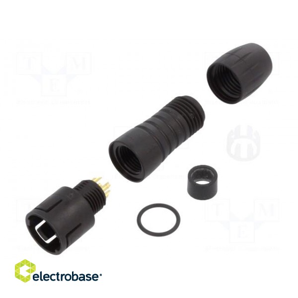 Connector: circular | plug | 620 | male | PIN: 4 | unshielded | 2.5A | IP67 image 1